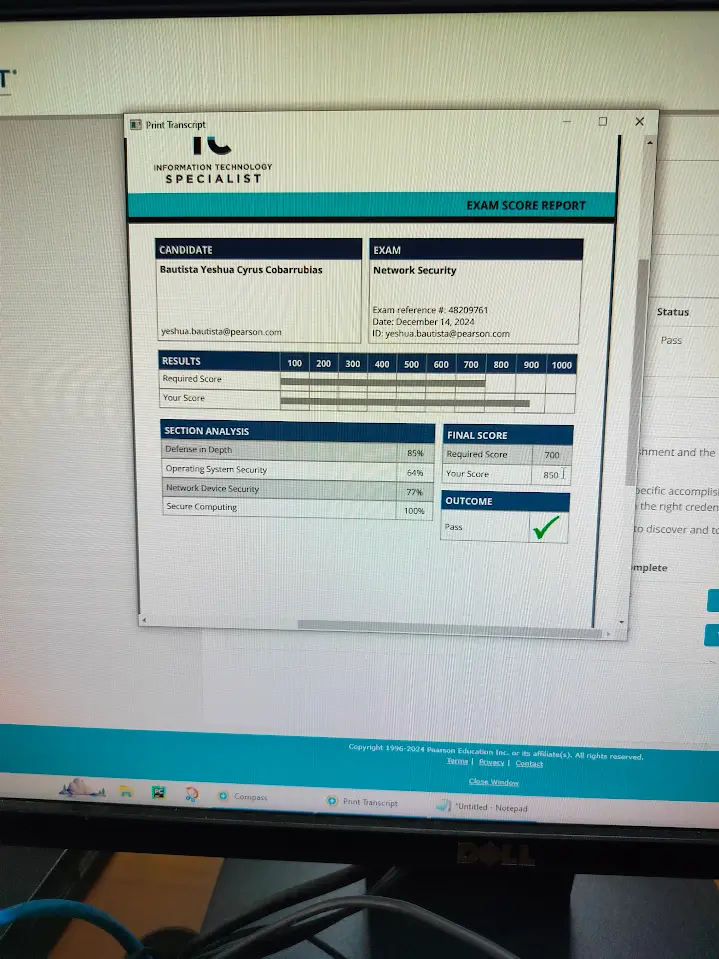 Network Security Certificate